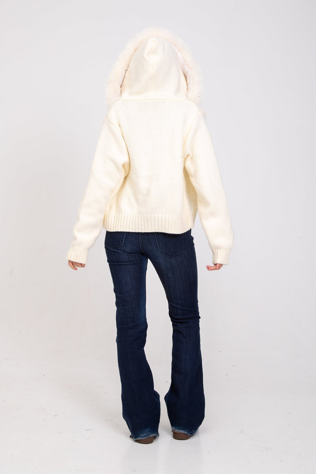 Abrigo de lana con capucha