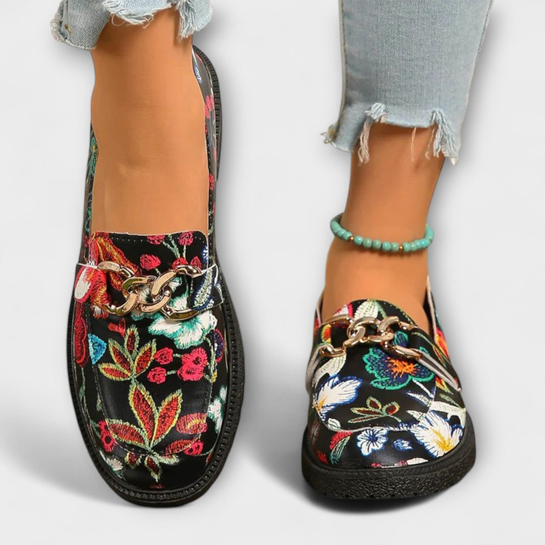 Orla – Mocasines coloridos con estampado de flores