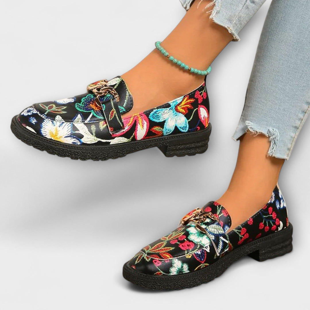 Orla – Mocasines coloridos con estampado de flores