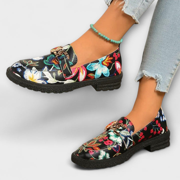 Orla – Mocasines coloridos con estampado de flores